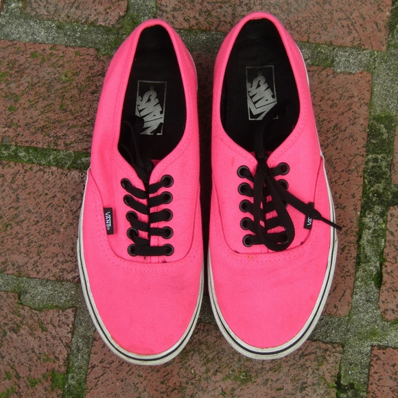 hot pink and black vans